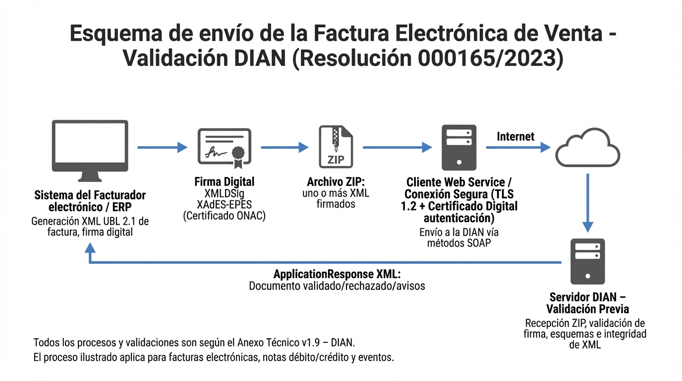 Diagrama de envio de una factura electrónica